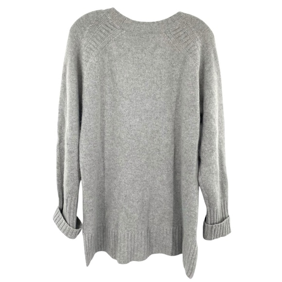 J. Crew Women’s Gray Cashmere Tunic Sweater Crewneck - Picture 7 of 8